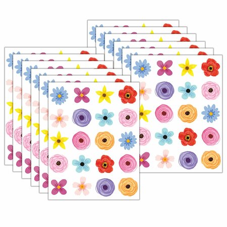 TEACHER CREATED RESOURCES Wildflowers Stickers, 10 Designs, 1440PK 7092